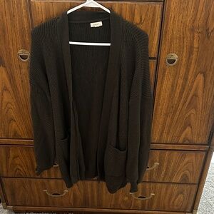 Debut Olive Green Open Cardigan S/M